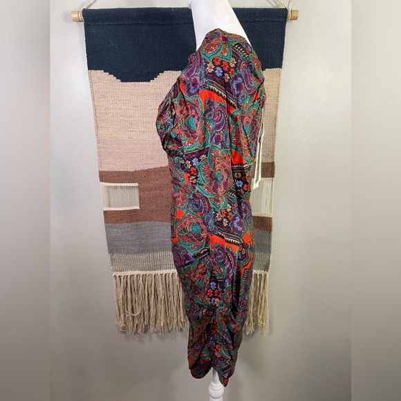 NWT Veronica Beard Bellino Paisley Bubble Long Sleeve Silk Mini Dress 6 Coquette - Picture 5 of 9